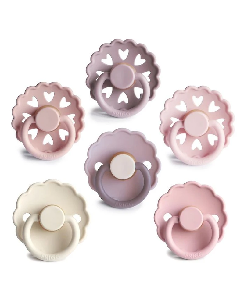 FRIGG 6-Pack Blooming Love Rubber Pacifiers- Baby