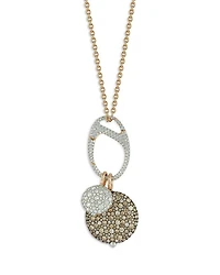 18K Rose Gold Diamond Pavé Charm Holder Pendant