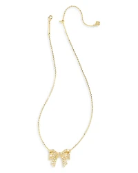 Kendra Scott Krista Cubic Zirconia & Cultured Freshwater Pearl Bow Adjustable Pendant Necklace