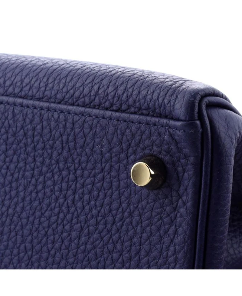 Kelly Handbag Blue Togo with Gold Hardware
