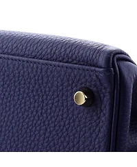 Kelly Handbag Blue Togo with Gold Hardware