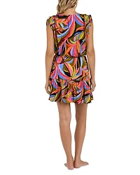 Tropic Waves Swim Cover-Up Dress