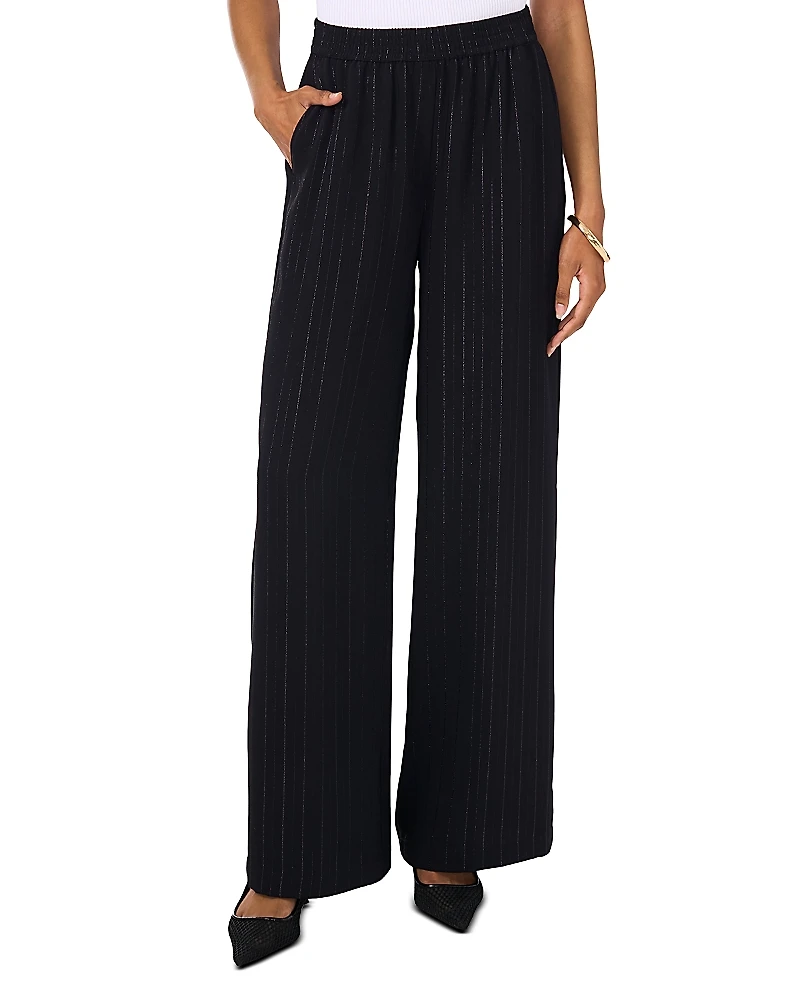 Vince Camuto Metallic Pinstriped Pants