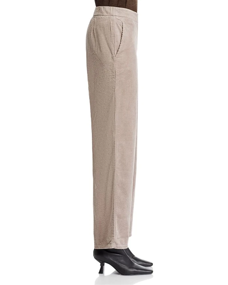 Cotton Corduroy Wide Leg Pants