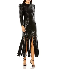 Long Sleeve High Neck Carwash Panel Dress