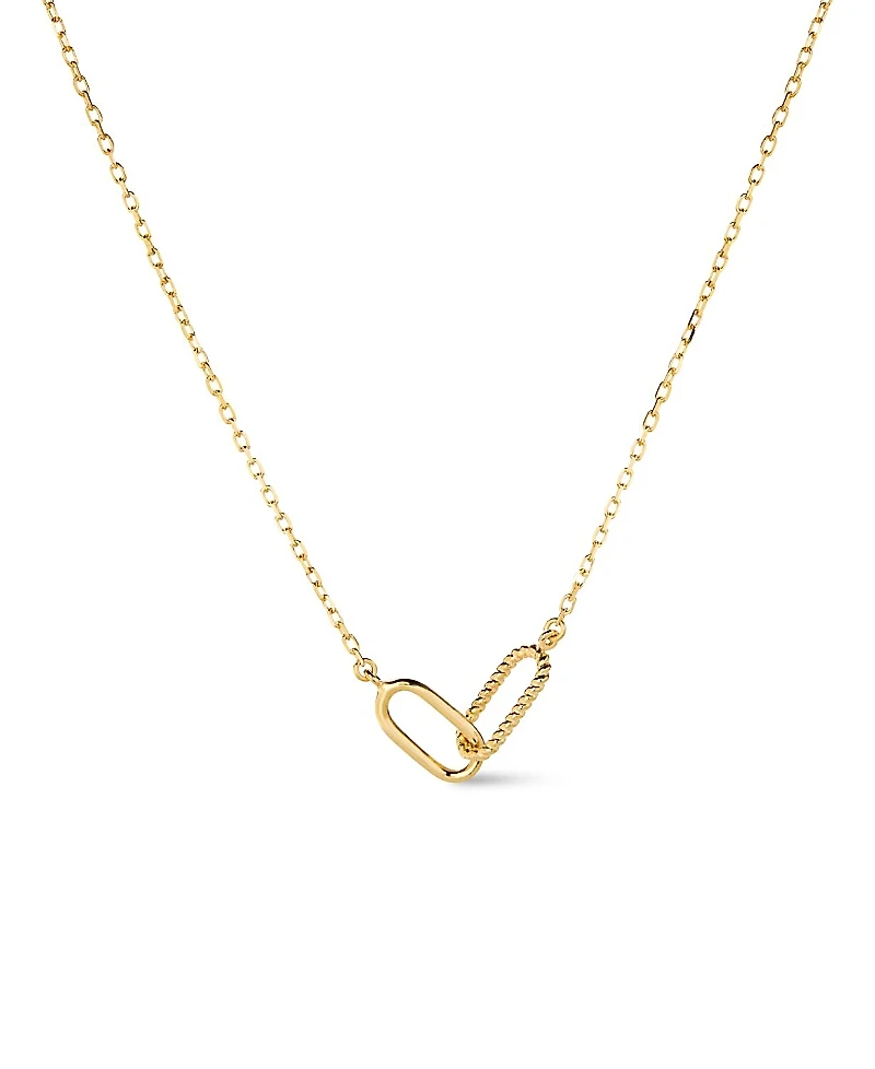 Ana Luisa Gold Pendant Twisted Link Necklace