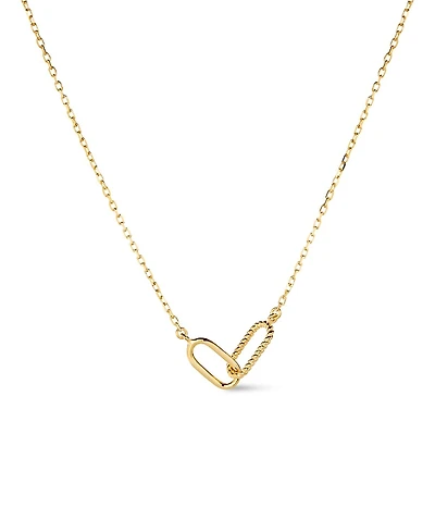 Ana Luisa Gold Pendant Twisted Link Necklace