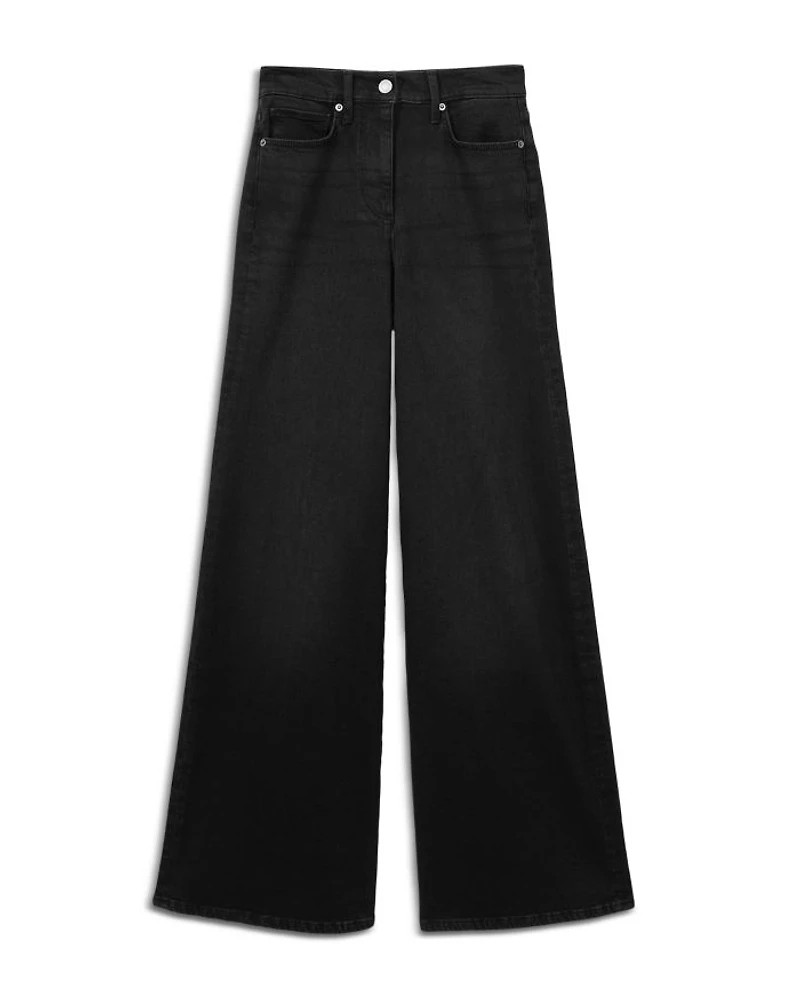 Ameria High Rise Wide Leg Jeans Black
