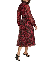 Printed Chiffon A Line Dress