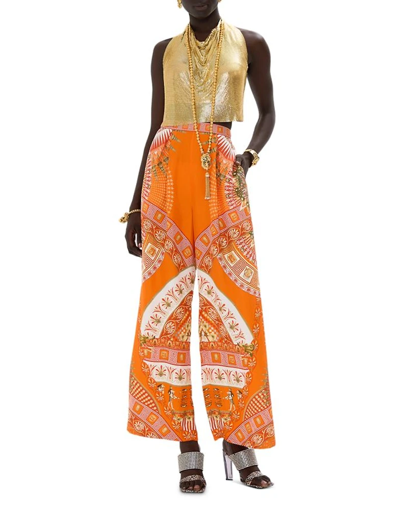 Silk Wide Leg Pants