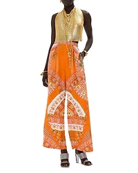 Silk Wide Leg Pants