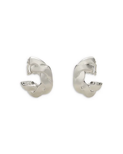 Cult Gaia Hammered Structural Large Clip On Hoop Earrings