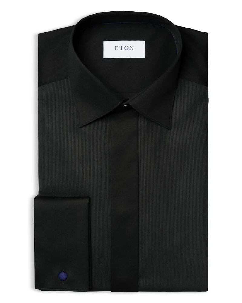 Contemporary Fit Plissé Bib Formal Shirt