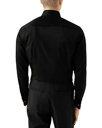 Slim Fit Twill Fly Front Formal Shirt