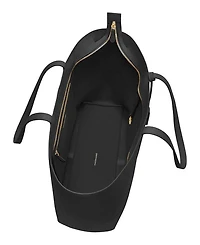 Large Leather Zipped Soft Tote