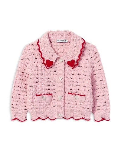 Girls' Textured Heart Cardigan - Little Kid, Big Kid