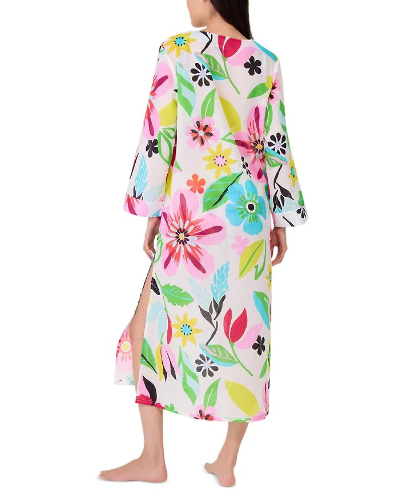 Floral V Neck Cover Up Robe
