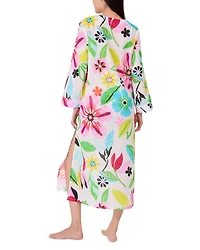 Floral V Neck Cover Up Robe