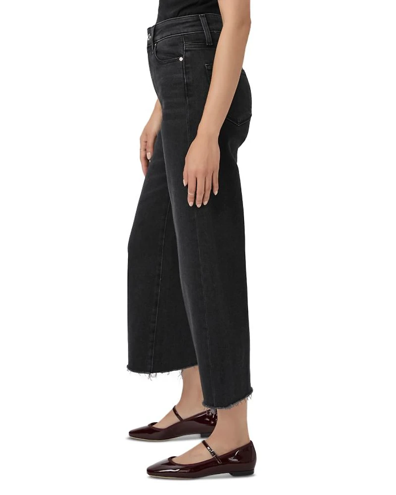Petites Anessa High Rise Wide Leg Jeans Black Lotus