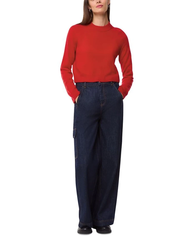 Cropped Crewneck Cashmere Sweater