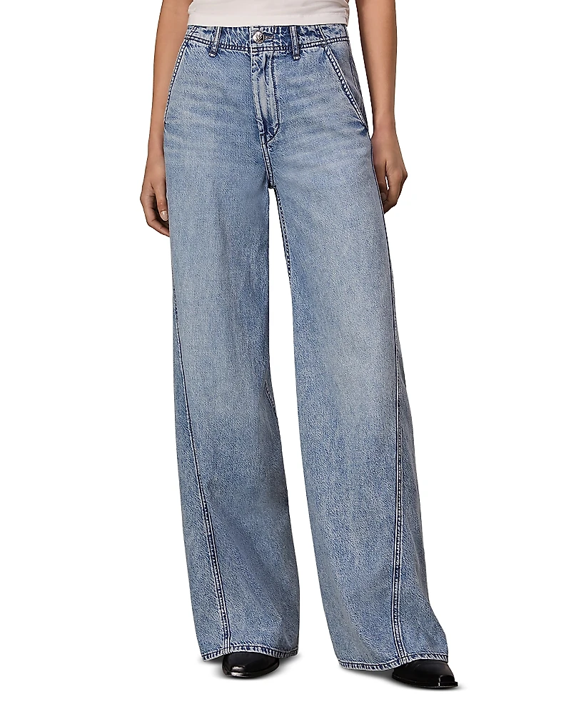 rag & bone Featherweight High Rise Wide Leg Jeans
