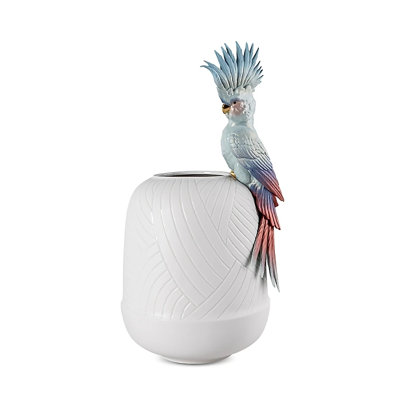 Lladro Cockatoo Vase
