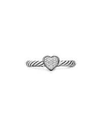 David Yurman Petite Pave Heart Ring with Diamonds