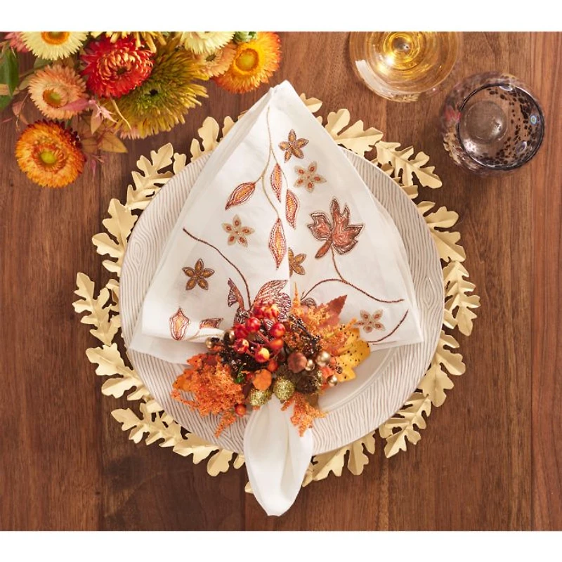 Gilded Leaves Charger, Set of 4