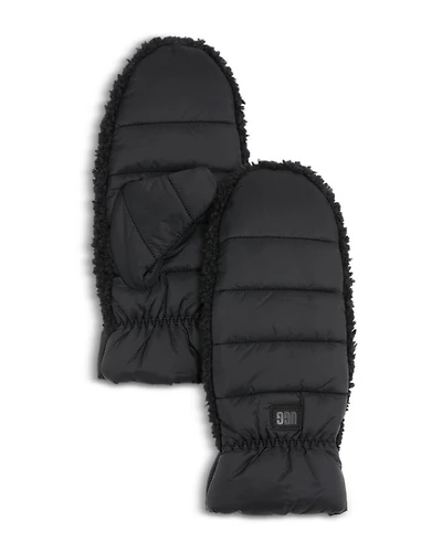 Fluff Faux Fur Trim Mittens