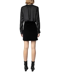 Jinette Velvet Mini Skirt