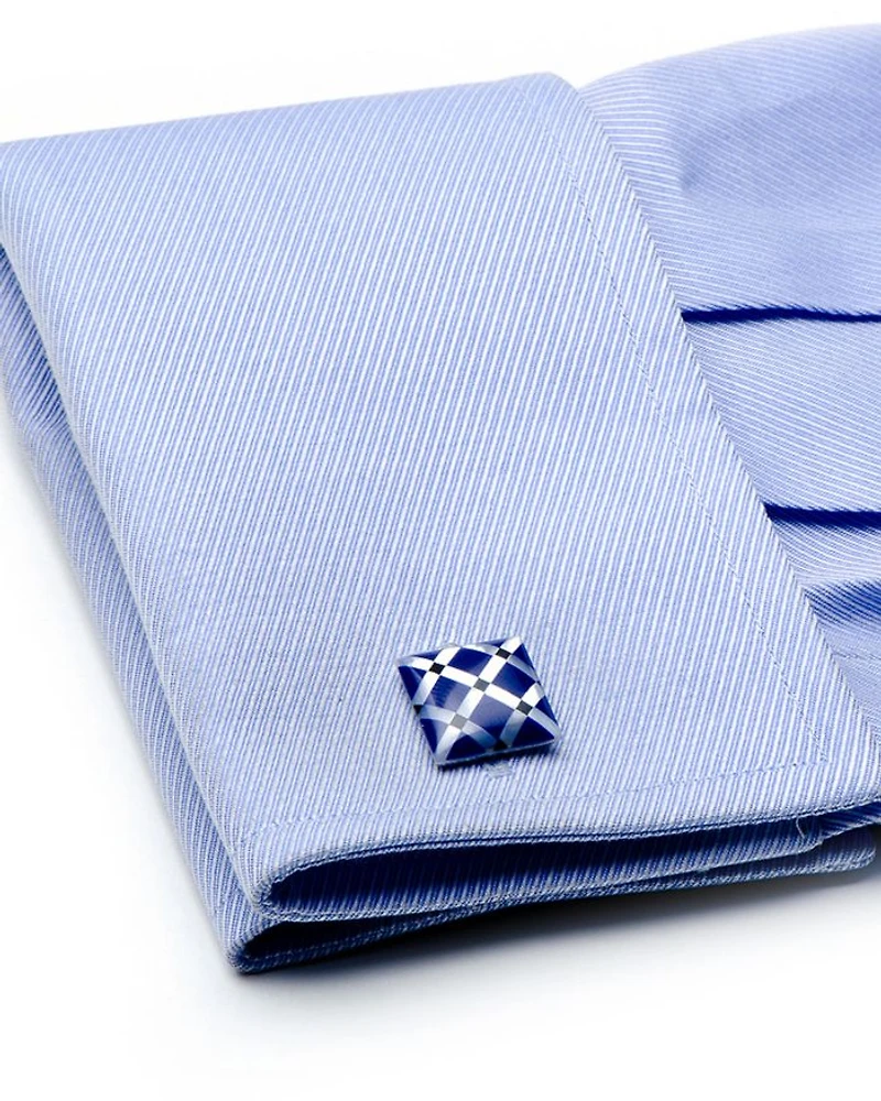 Mother of Pearl Diamond Cufflinks