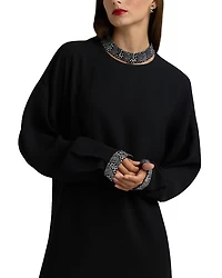 Embellished Neck Dress