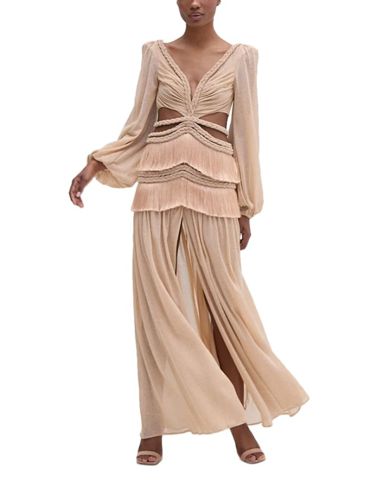 Rope Trim Fringe Dress