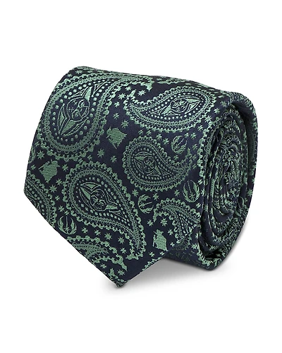 Cufflinks Inc Star Wars Yoda Green Paisley Tie