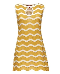 Wavy Mini Dress Avorio / Giallo Ivory