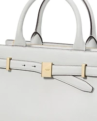 Deco Pebbled Leather Medium Satchel