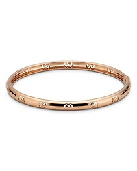 18K Rose Gold Icon Logo Double G Cut Out Bangle Bracelet