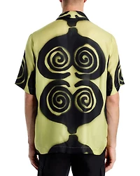 Bodil Silk Printed Button Down Camp Shirt
