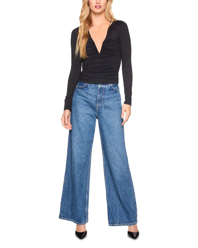 V Wire Long Sleeve Top