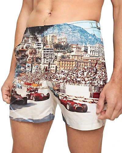 Orlebar Brown Bulldog Photo Print Quick Dry Tailored Fit Swim Trunks