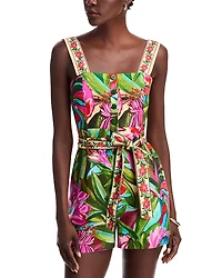 Farm Rio Jardin de Reve Floral Print Romper