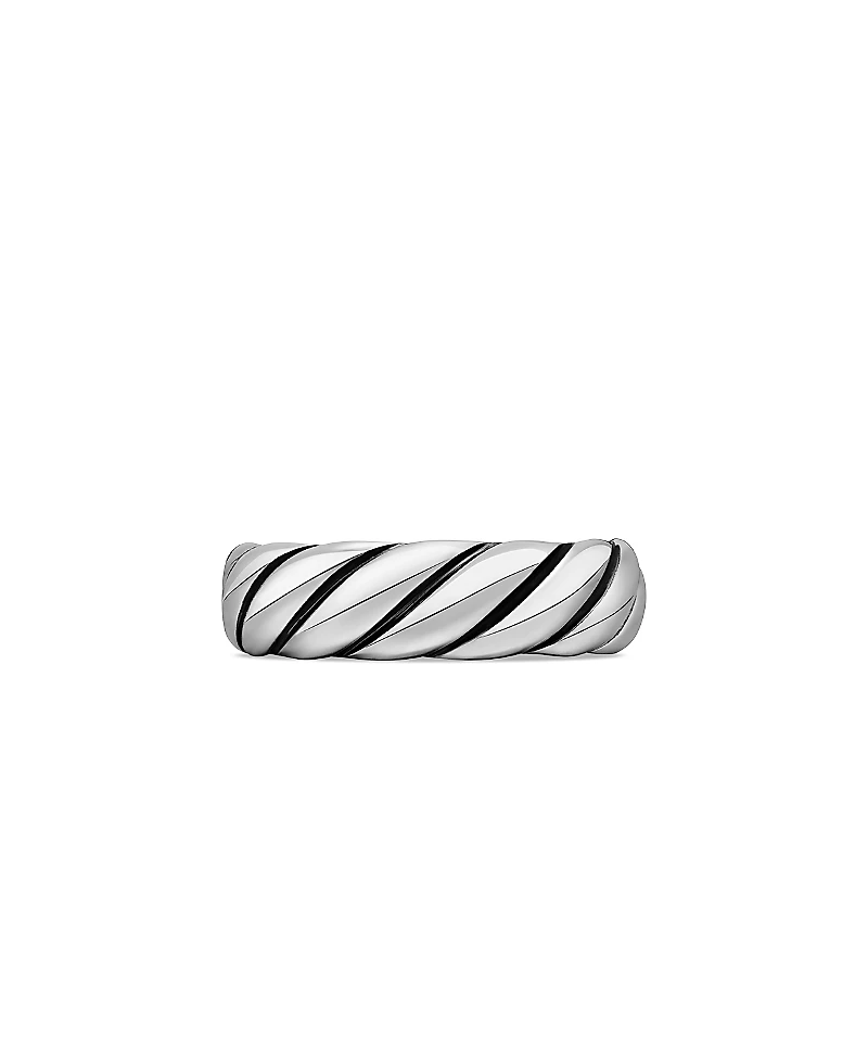 David Yurman Sterling Silver Sculpted Cable Band Ring