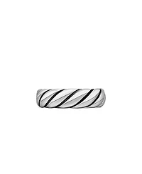 David Yurman Sterling Silver Sculpted Cable Band Ring