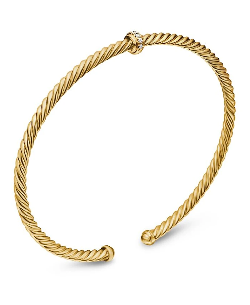 Renaissance Center Station Bracelet with Diamonds 18K Gold