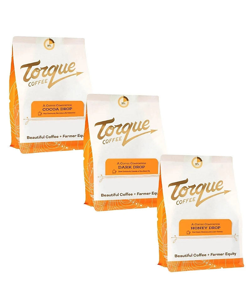 GoCoffeeGo - Torque Espresso Yourself Trio - Cocoa, Honey & Dark Drop - (3 x 12oz bags total)