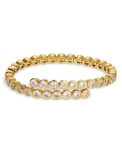 Dazzle Cubic Zirconia Bezel Flex Wrap Bracelet