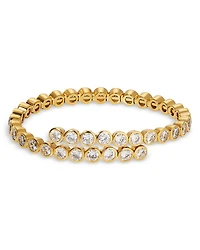 Dazzle Cubic Zirconia Bezel Flex Wrap Bracelet