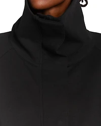 Wide Collar Zip Front Cardigan