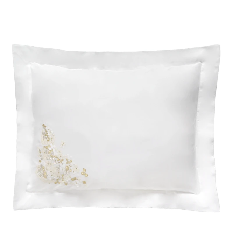 Dea Palm Beach Ibla Embroidered Sateen Boudoir Sham