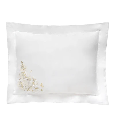 Dea Palm Beach Ibla Embroidered Sateen Boudoir Sham